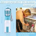 Cibaabo Dog Water Bottle with Food Container & Poop Bag Holder, Travel Water Bowl, Portable Pet Dispenser, Dog Gifts Stuff Accessories Items, Puppy Essentials for Yorkie Chihuahua Walking Hiking