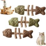 2026 Innovative Fish Bone Cat Toy - Fix Your Cat’s Dental Health,Dental Health Solution, Natural Catnip Chew Stick, Wooden Teeth Cleaning Tool, Durable Feline Dental Care Toy for Healthy Teeth