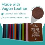 United Pet Club Color Premium PU Leather stitch-sewn US Pet Passport Medical Record for Pet Health and Vaccination English + Spanish for Cat, Dog, Puppy and Kitten (Lime, Single)