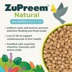 ZuPreem Natural Bird Pellets, Daily Bird Food for Cockatiel, Lovebird, Quaker, Small Conure, Lorikeet, Core Nutrition for Medium Birds, Added Vitamins, Cockatiel Pellets (M, 2.5 lbs)