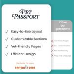 United Pet Club Color Premium PU Leather stitch-sewn US Pet Passport Medical Record for Pet Health and Vaccination English + Spanish for Cat, Dog, Puppy and Kitten (Lime, Single)