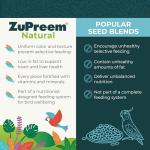 ZuPreem Natural Bird Pellets, Daily Bird Food for Cockatiel, Lovebird, Quaker, Small Conure, Lorikeet, Core Nutrition for Medium Birds, Added Vitamins, Cockatiel Pellets (M, 2.5 lbs)