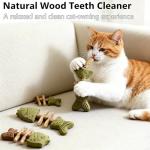 2026 Innovative Fish Bone Cat Toy - Fix Your Cat’s Dental Health,Dental Health Solution, Natural Catnip Chew Stick, Wooden Teeth Cleaning Tool, Durable Feline Dental Care Toy for Healthy Teeth