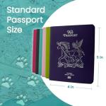 United Pet Club Color Premium PU Leather stitch-sewn US Pet Passport Medical Record for Pet Health and Vaccination English + Spanish for Cat, Dog, Puppy and Kitten (Lime, Single)