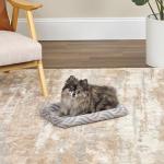 MidWest Homes for Pets QuiteTime Deluxe Wave Bolster Bed for Tiny Dogs; Easily Machine Wash and Dry; Gray; 18"; 40218-WVGY