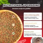 yizeril Floating Goldfish Food Pellets – 12oz Pond Fish Food Natural Color Enhancing, Promotes Growth with Natural Antarctic Krill & Spirulina, Clear Water Formula