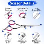 6-in-1 Dog Grooming Scissors Kit