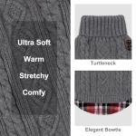 KYEESE Gingham Dog Sweater for Small Dogs