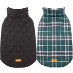 Cozy Reversible Plaid Dog Coat for Winter