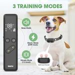 Delupet Dog Shock Collar - Electric Dog Training Collar with Remote 1600FT, Rechargeable E-Collar Waterproof Collars with 3 Training Modes, Security Lock for All Breeds, Sizes