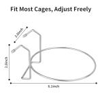 Fri4Free 2PCS Kennel Water Bowl Hanging,Stainless Steel Puppy Bowls for Small Dog Cage,Kennel, Crate, Catio Accessories,Dog Crate Water Bowl Dish Feeder Food Holder No Spill(8oz/1cup)