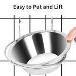 Fri4Free 2PCS Kennel Water Bowl Hanging,Stainless Steel Puppy Bowls for Small Dog Cage,Kennel, Crate, Catio Accessories,Dog Crate Water Bowl Dish Feeder Food Holder No Spill(8oz/1cup)