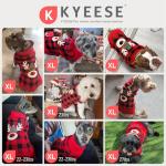 Reindeer Dog Christmas Sweater with Leash Hole, XL