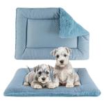 Vetasac Dog Bed Mat, Dog Crate Pad Reversible,Soft Kennel Pad, Washable Dog Crate Mat (Cool and Warm),Pet Sleeping Mattress for Small Medium Dogs XB009 (30''x20'',Blue)