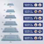 Vetasac Dog Bed Mat, Dog Crate Pad Reversible,Soft Kennel Pad, Washable Dog Crate Mat (Cool and Warm),Pet Sleeping Mattress for Small Medium Dogs XB009 (30''x20'',Blue)
