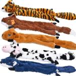SHARLOVY 5-Pack Squeaky Plush Dog Toys
