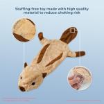 2-in-1 Stuffless Squeaky Dog Toy for All Pets