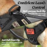 Rabbitgoo Tactical No-Pull Dog Harness for Large Dogs