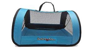Pet Travel Bag for Originals & Minis, Small Pet Carrier w/Mesh & Nylon Lining, Dog Carrier for Medium Dogs, Versatile Kitten Carrier & Puppy Carrier, Easy to Clean, Blue - Perfect Petzzz
