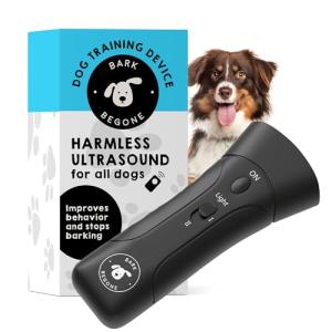Bark Begone 2023 Ultrasonic Dog Bark Deterrent & Behavior Corrector - Stop Barking, Jumping, Aggression Without Yelling - Just Point & Press! Backed by Kevin Harrington from Shark Tank