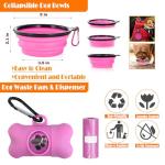 LOBEVE No Pull Dog Harness, Collar & Leash Set | Includes Dog Seat Belt, Collapsible Bowls & Poop Bag Dispenser. Ideal for Training, Walking, Hiking. Fits Small to Large Dogs(Pink-XL)