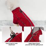 cyeollo Fleece Dog Jacket Zipper up Sweaters Reflective Small Dog Coats with D Ring Warm Sweaters Dogs Clothes for Pet Apparel