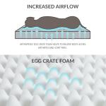 Patas Lague Orthopedic Dog Bed Large Sized Dog 36''X24'',Soft Waterproof Egg Crate Foam Medium Pet Crate Beds Mat with Removable Washable Cover and Non-Slip Bottom, Black