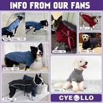 cyeollo Fleece Dog Jacket Zipper up Sweaters Reflective Small Dog Coats with D Ring Warm Sweaters Dogs Clothes for Pet Apparel