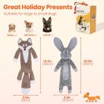 Squeaky Crinkle Dog Toys - No Stuffing, 2 Pack