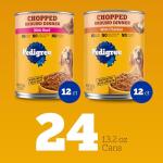 Pedigree Chopped Ground Dinner Wet Dog Food Chicken & Beef Variety Pack, (24) 13.2 oz. Cans