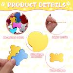 Roowest 50 Pcs Blank Dog Pet Tags for Engraving 38mm Aluminum Bone Shape Name Tag Colorful Double Sided Dog Cat Phone Number Pendants