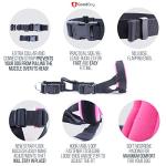 Gentle Muzzle Guard for Dogs - Prevents Biting and Unwanted Chewing Safely – New Secure Comfort Fit - Soft Neoprene Padding – No More Chafing – Training Guide Helps Build Bonds with Pet (M, Pink)