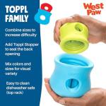 WEST PAW Toppl Tough Dog Chew Toy Blue (Large)