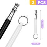 ZeriLion 2 Pack Dog Whistle for Barking Control & Recall Training - Adjustable Ultrasonic Silent Whistle with Lanyard for All Dogs, Professional Pet Whistle Neighbor Dog Solution & Deaf Pet Aid