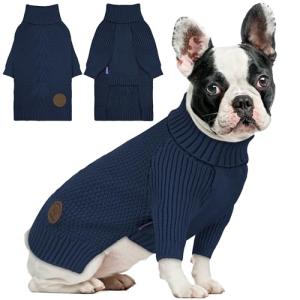 Cozy Turtleneck Dog Sweater for Small Dogs