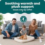 Furhaven Dog Bed for Small Dogs & Indoor Cats, 100% Washable, Sized to Fit Crates - Sherpa Fleece Bolster Crate Pad - Cream, Small