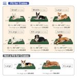 Tail Stories Outdoor All Weather Large Dog Bed, Waterproof Dog Bed for Large Dogs 36x27 Inch, Orthopedic Egg Crate Foam Pet Bed with Washable Removable Oxford Cooling Cover, Dark Green