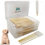 AkoSlale Dog Ear Cleaning Swabs 6 Inch (200 Count) - Extra Long Cotton Swabs for Large Dogs - Sturdy Bamboo Applicator Tool for Wax Removal, Oily-Eared Breeds & Grooming - Safe Cleaning Sticks