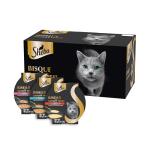 Sheba Bisque Lickable Cat Treats & Cat Food Toppers, Chicken, Tuna and Salmon Recipes, 1.4 oz. Bowls, 24 Count