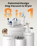 Oneisall 8-in-1 Dog Grooming Vacuum Dryer Kit