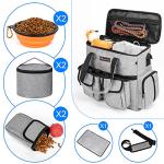 Pet Travel Backpack with Collapsible Bowls and Food Containers