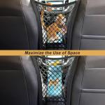 MAXIQI Dog Car Net Barrier for SUV， Upgraded Dog Travel Accessory with Organizers and Storage, Separates Pets from Passengers for Safely, organizes Essentials, Makes Trips Easier.