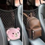 MAXIQI Dog Car Net Barrier for SUV， Upgraded Dog Travel Accessory with Organizers and Storage, Separates Pets from Passengers for Safely, organizes Essentials, Makes Trips Easier.