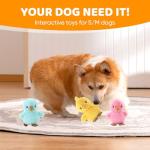 Sew Butiful 3PCS 6'' Squeak Plush Toy, Funny Animal Sets Pet Interactive Play for Small,Medium Dogs Assorted Color