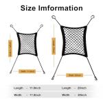 MAXIQI Dog Car Net Barrier for SUV， Upgraded Dog Travel Accessory with Organizers and Storage, Separates Pets from Passengers for Safely, organizes Essentials, Makes Trips Easier.