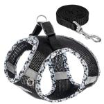 TomteNisse Dog Harness and Leash Set, No Pull Pet Harness for Small Dogs Easy Walking,Soft Breathable Small Dog Harness,Adjustable Reflective Step in Vest Harness for Puppy,Kitten, Cats