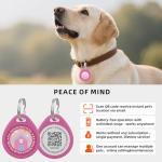 1 Pack Personalized Dog Tags,QR Code Pet ID Tags with Online Profile systerm,Editable Any Names and Phone numbles,Pink,L
