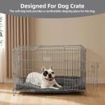 Washable Dog Bed Mat Ultra Soft Dog Crate Pad Comfy Fluffy Pet Kennel Beds Dog Sleeping Mattress for Large Jumbo Medium Small Dogs, 41 x 27 Inch, Gray