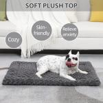 Washable Dog Bed Mat Ultra Soft Dog Crate Pad Comfy Fluffy Pet Kennel Beds Dog Sleeping Mattress for Large Jumbo Medium Small Dogs, 41 x 27 Inch, Gray
