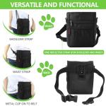 kissleaf Dog Treat Pouch with Magnetic Closure, Treat Pouches for Pet Training, Large Dog Treat Training Pouch and Dog Clicker, Dog Training Treat Pouch Built-in Poop Bag Dispenser, Hands-Free Snack